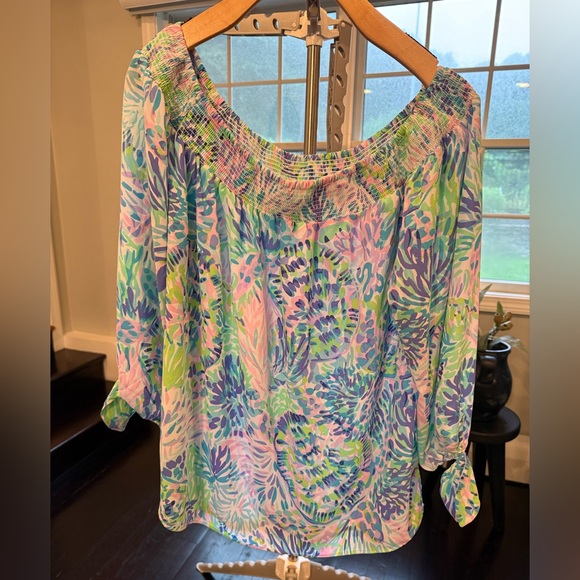 Lilly Pulitzer Pastel Floral Blouse - Picture 1 of 3